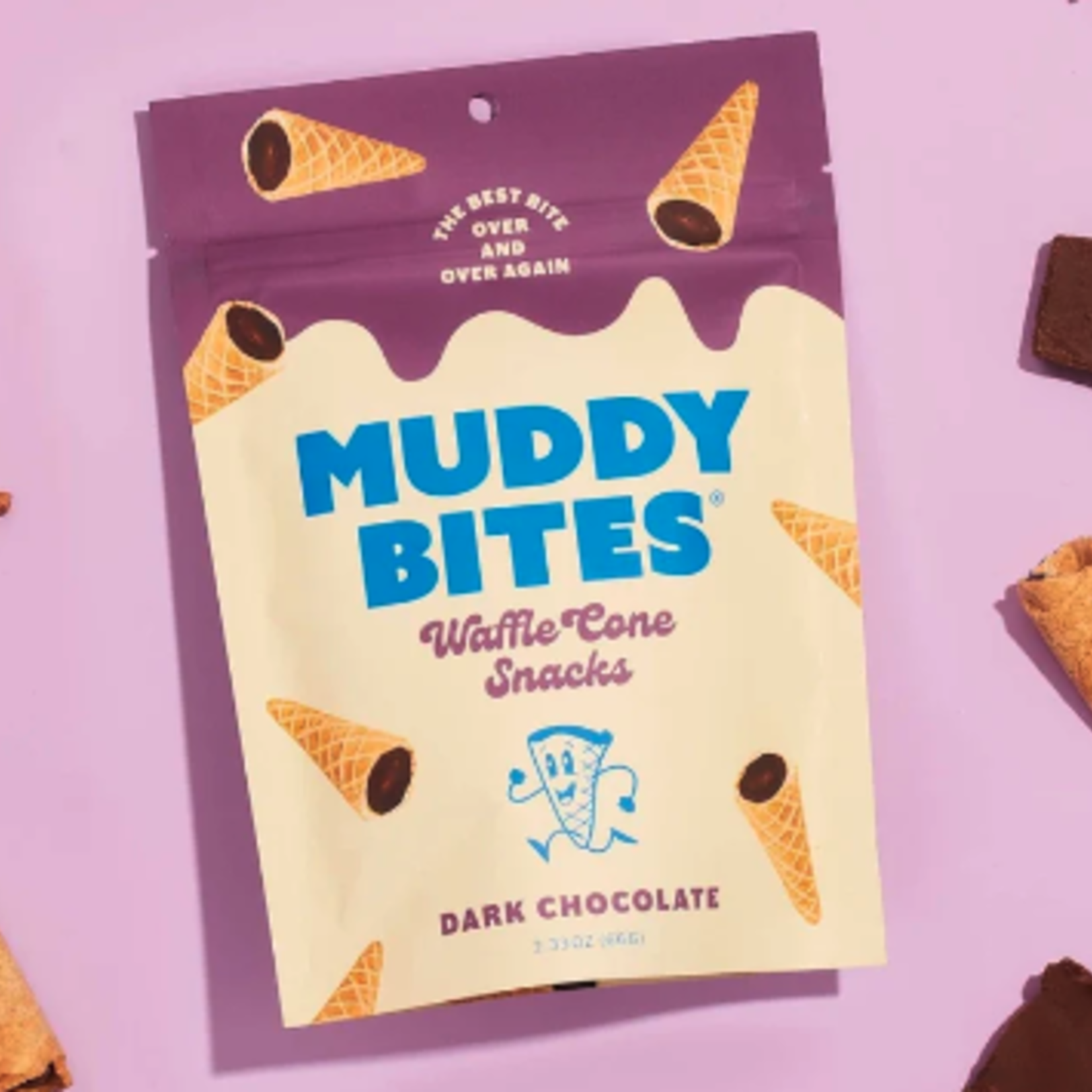 Muddy Bites Dark Chocolate Bite-Sized Waffle Cones Snacks