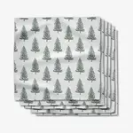 Geometry Dinner Napkin Set - Frosted Trees | Geometry