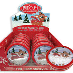 Rudolph Snow Globe Tin