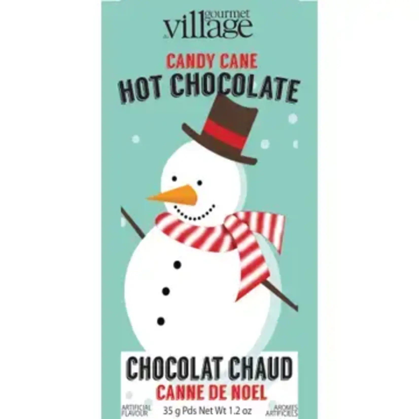 Gourmet Village Cocoa Packet, Snowman, Candy Cane White | Gourmet Village
