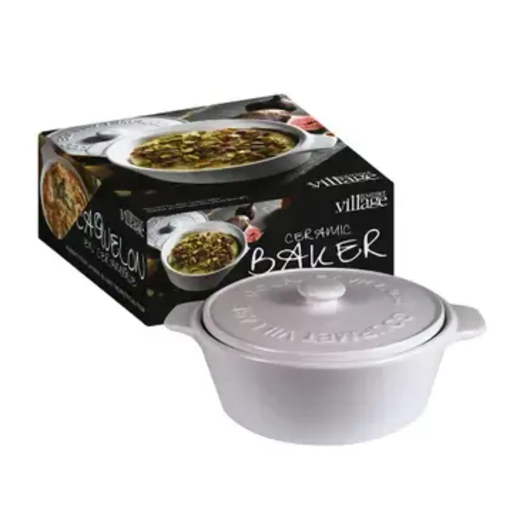 Gourmet Village Ceramic Brie Baker - White