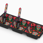 Prepara 3 Sectional Taco Tray - Day of the Dead Collection