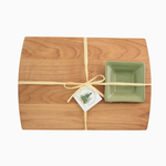 Out of the Woods of Oregon Square Bread & Oil Board with Bowl - Olive Green