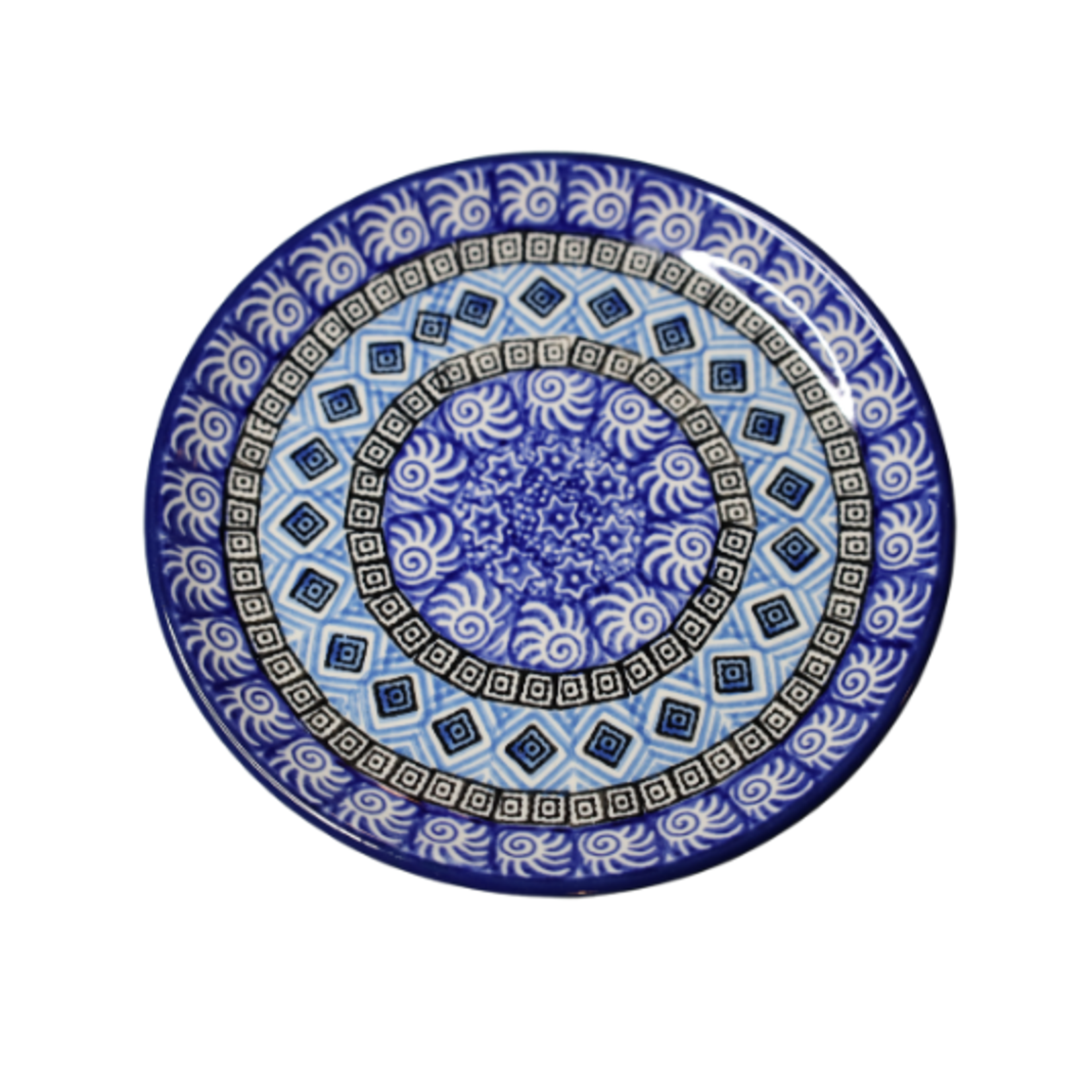 Polish Pottery Appetizer/Toast Plate, Geometry | Polish Pottery