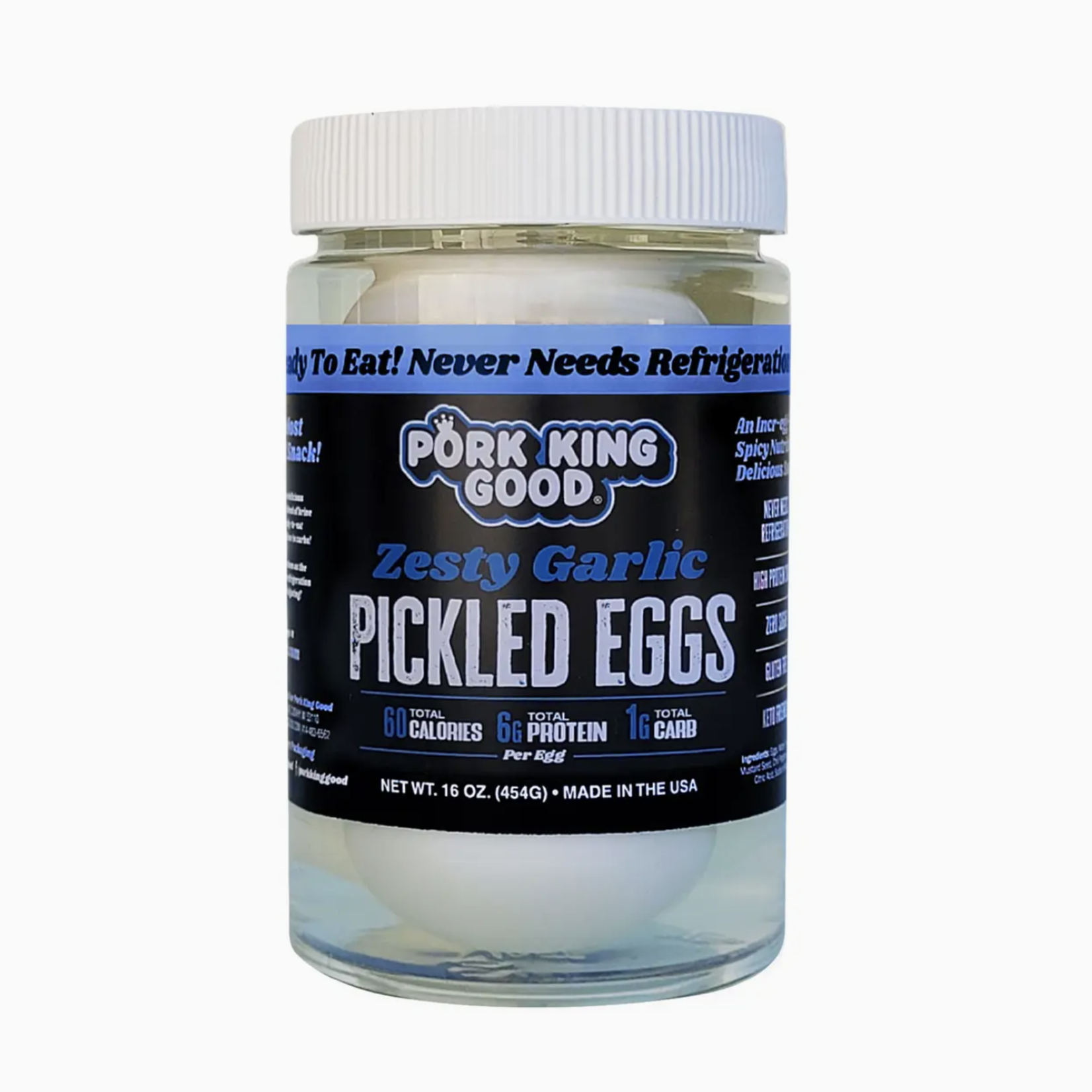 Pork King Good Zesty Garlic Pickled Eggs Pint | Pork King Good
