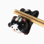 Urban Tokyo Cat Chopsticks Rest 2"L Black | Urban Tokyo