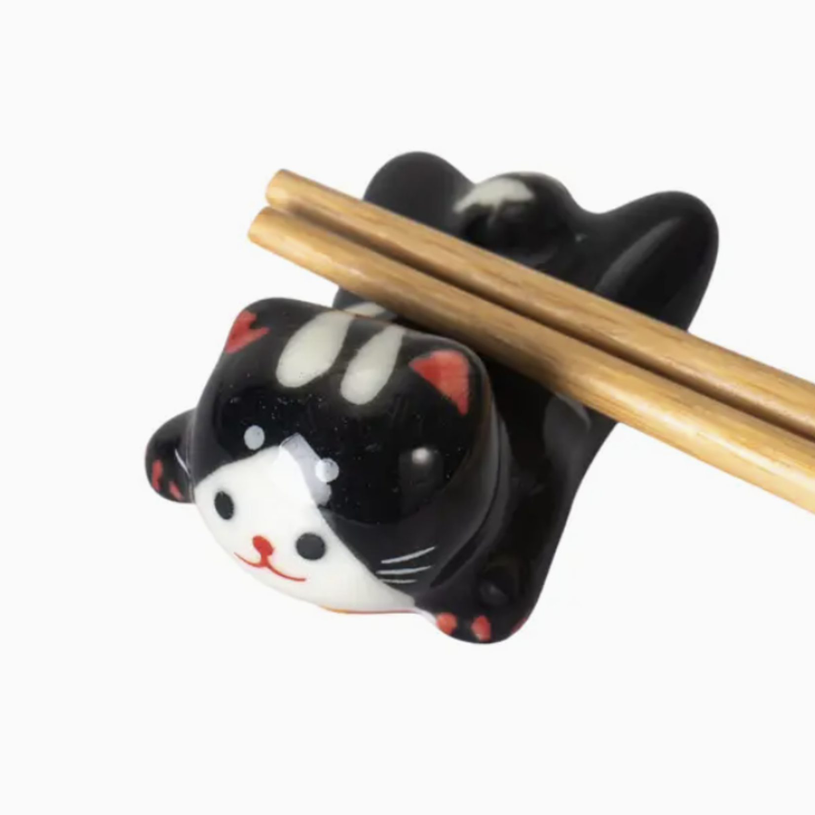 Urban Tokyo Cat Chopsticks Rest 2"L Black