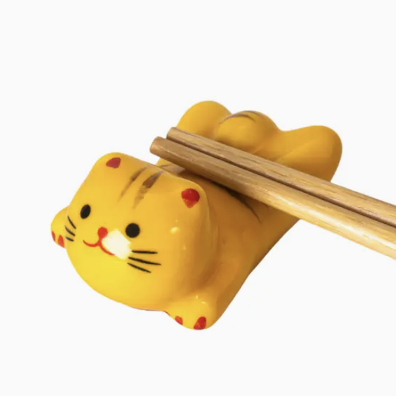 Urban Tokyo Cat Chopsticks Rest 2"L Yellow
