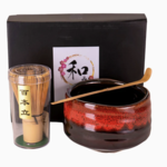 Urban Tokyo Matcha Bowl 21oz Set with Whisk &Tea Spoon Red
