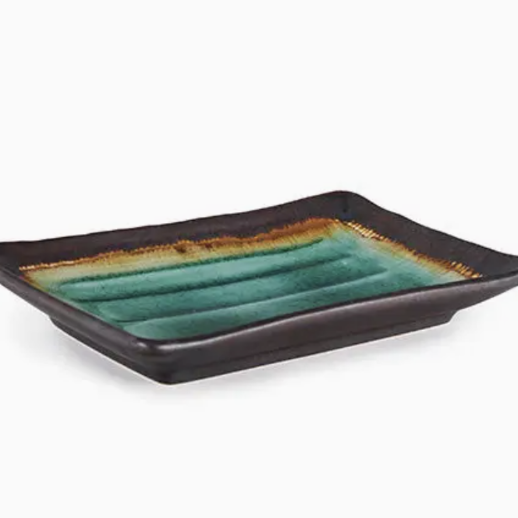 Urban Tokyo Midori Kanyu 8.5"L x 5.25"W Rectangular Porcelain Plate