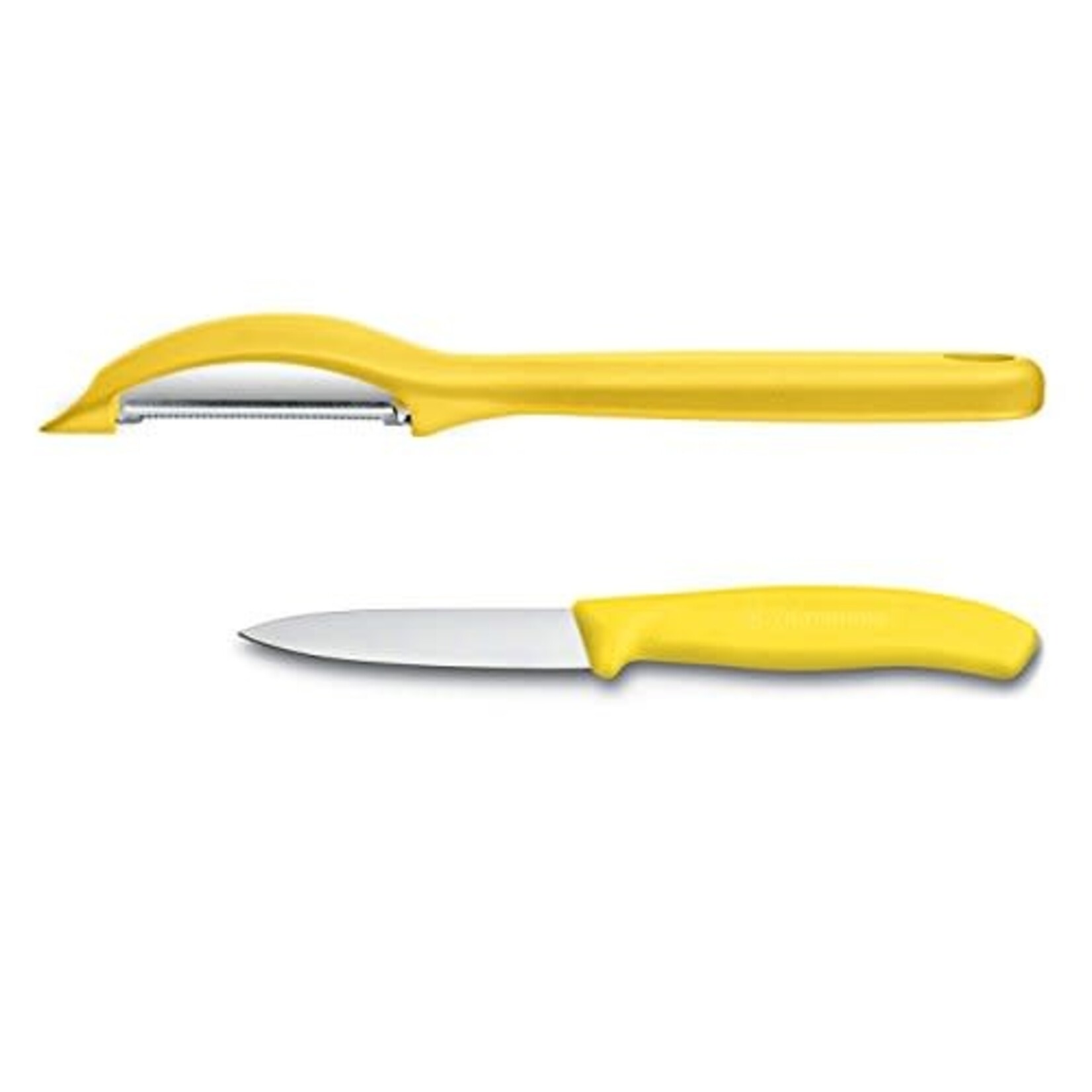 Victorinox Serrated Peeler & 3¼" Paring Yellow - Swiss Classic