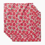 Geometry Geometry Dinner Napkin Set - Poinsettia Party