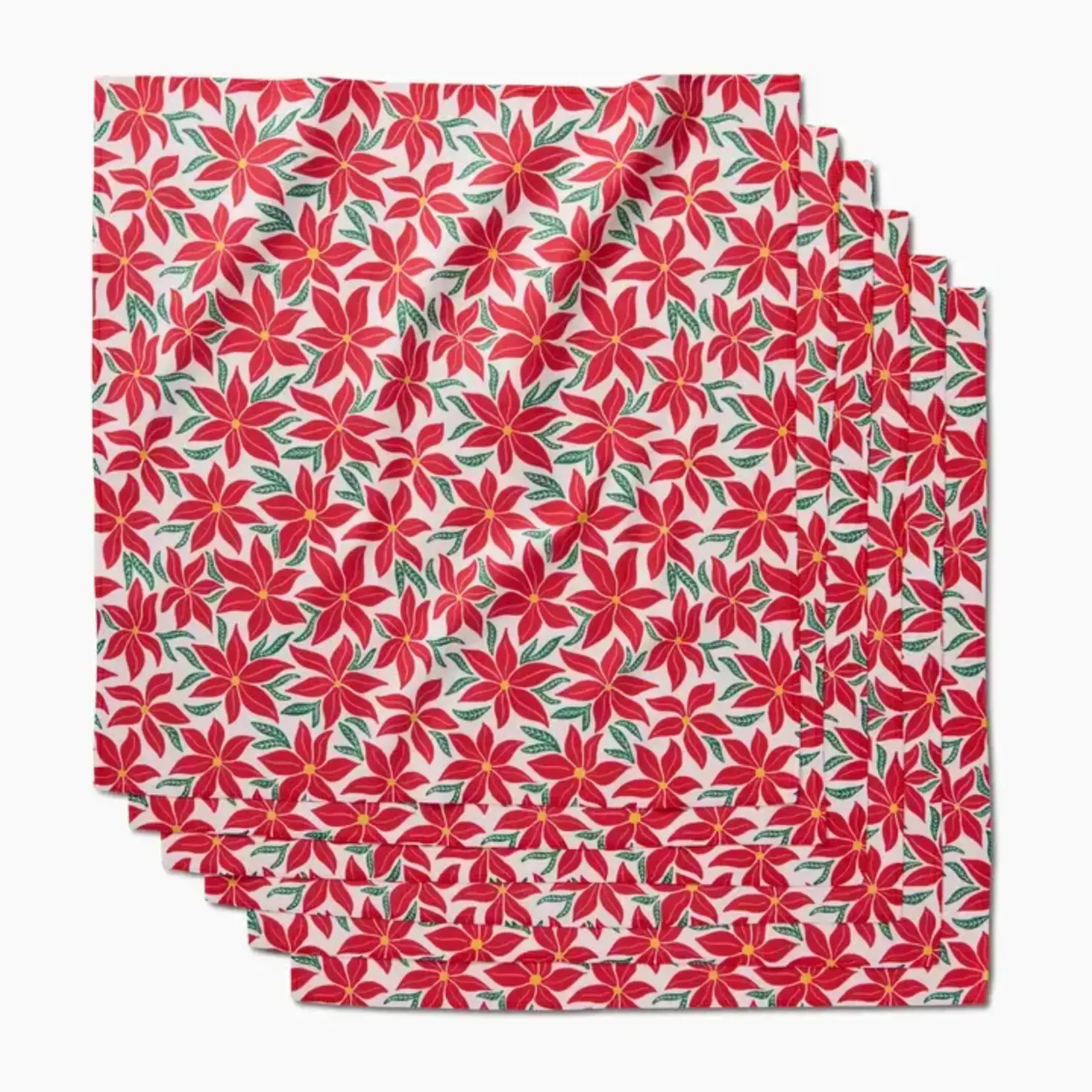 Geometry Geometry Dinner Napkin Set - Poinsettia Party