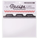 Harold Import Company Inc. Recipe Card Dividers 4" x 6"