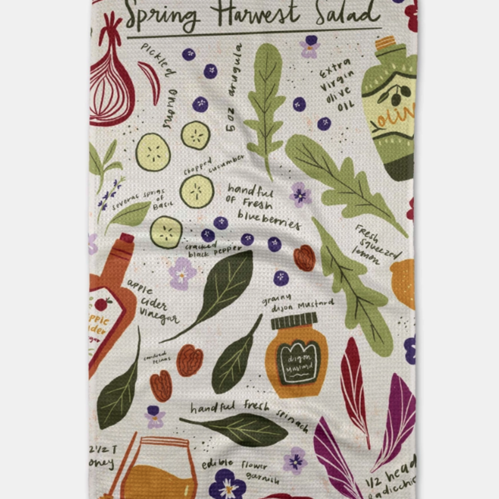 Geometry Geometry Spring Harvest Salad Tea Towel
