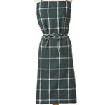 Tag Classic Check Slub Apron, Dark Green | Tag