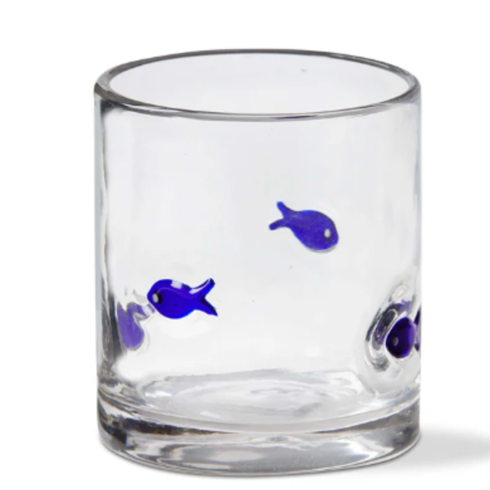 Tag Glass, Double Old Fashioned - Blue Fish