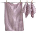 Tag Purple Multi VARIEGATED DISHTOWEL & CLOTH S/3 PURP