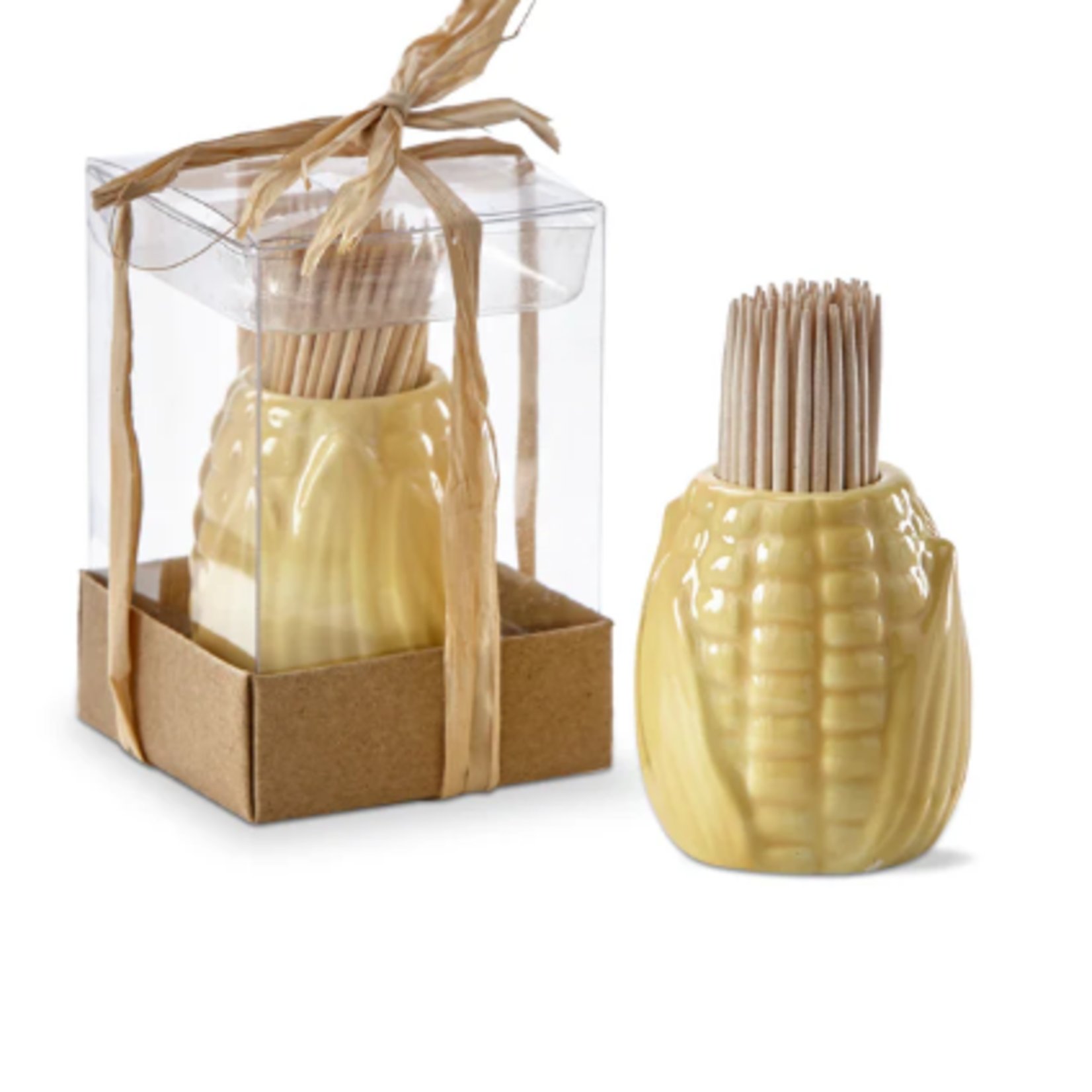 Tag Yellow CORN TOOTHPICK HOLDER SET