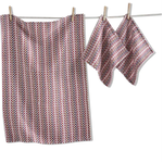 Tag Multi Harvest VARIEGATED DISHTOWEL & CLOTH S/3 HAR