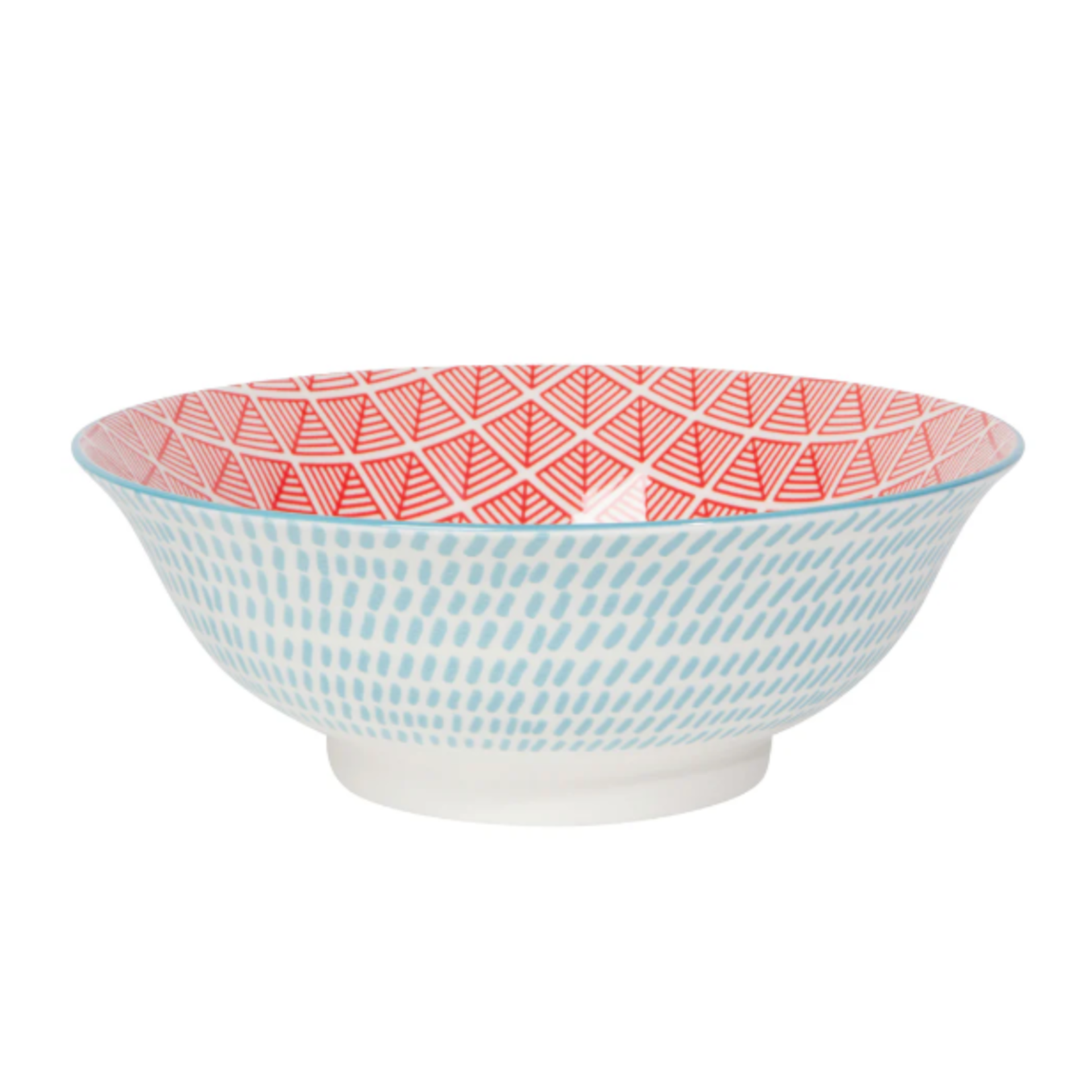 Danica Brands Bowl - 8inch Blue Red Dash | Danica Brands