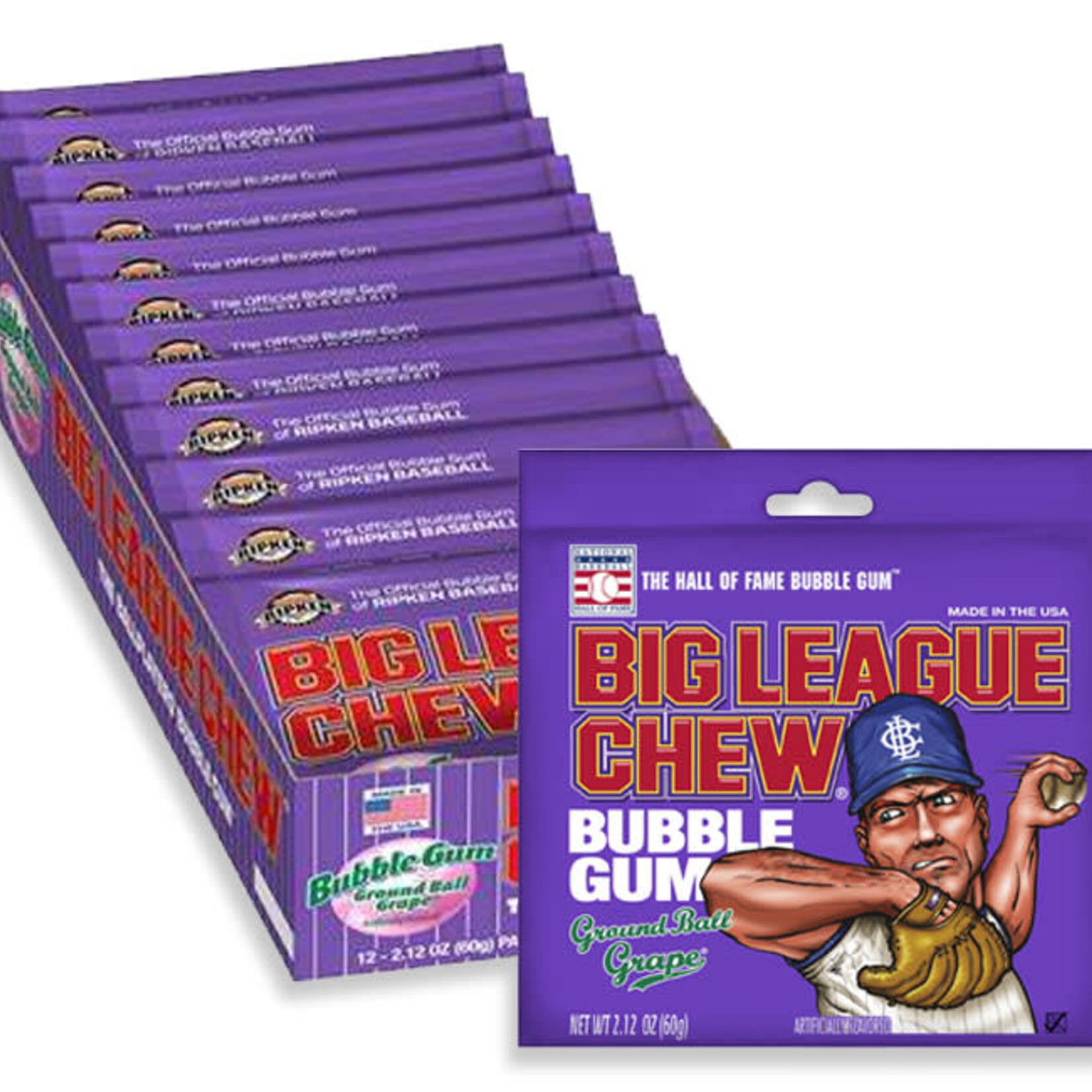 Grandpa Joes Big League Chew Bubble Gum - Grape