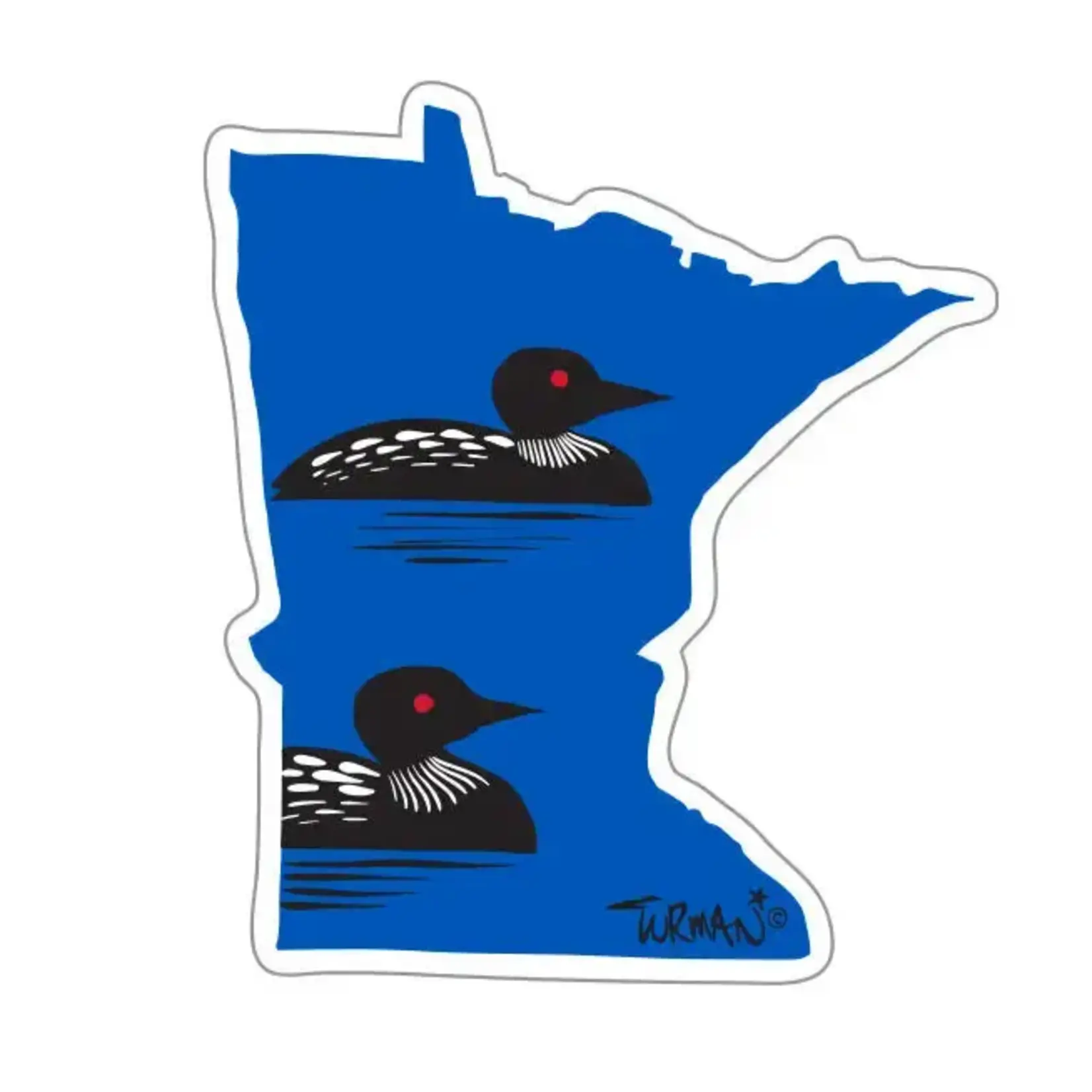 Adam Turman Artwork Mn Loon Sticker