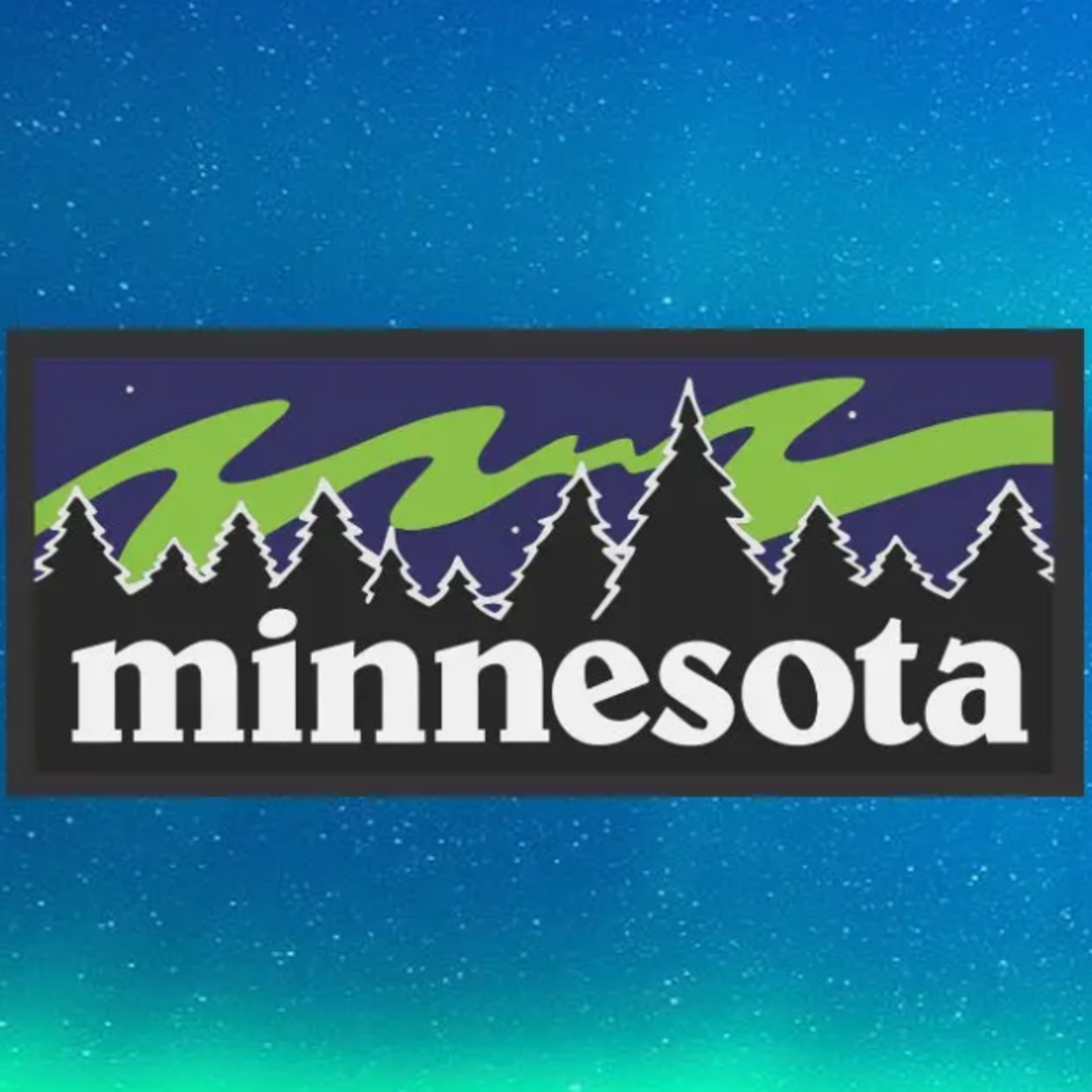 Minnesota Awesome Northern Lights Minnesota Vinyl Sticker