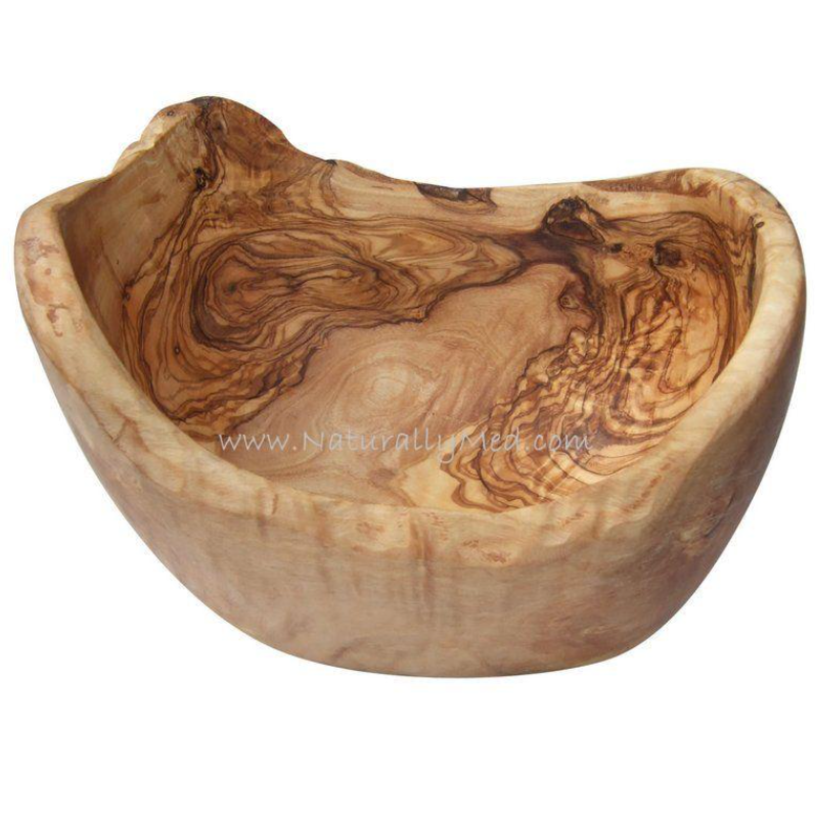Olive Wood Boat-Shaped Natural Fruit Bowl - 14.5” (Quade & Lockhart Registry)