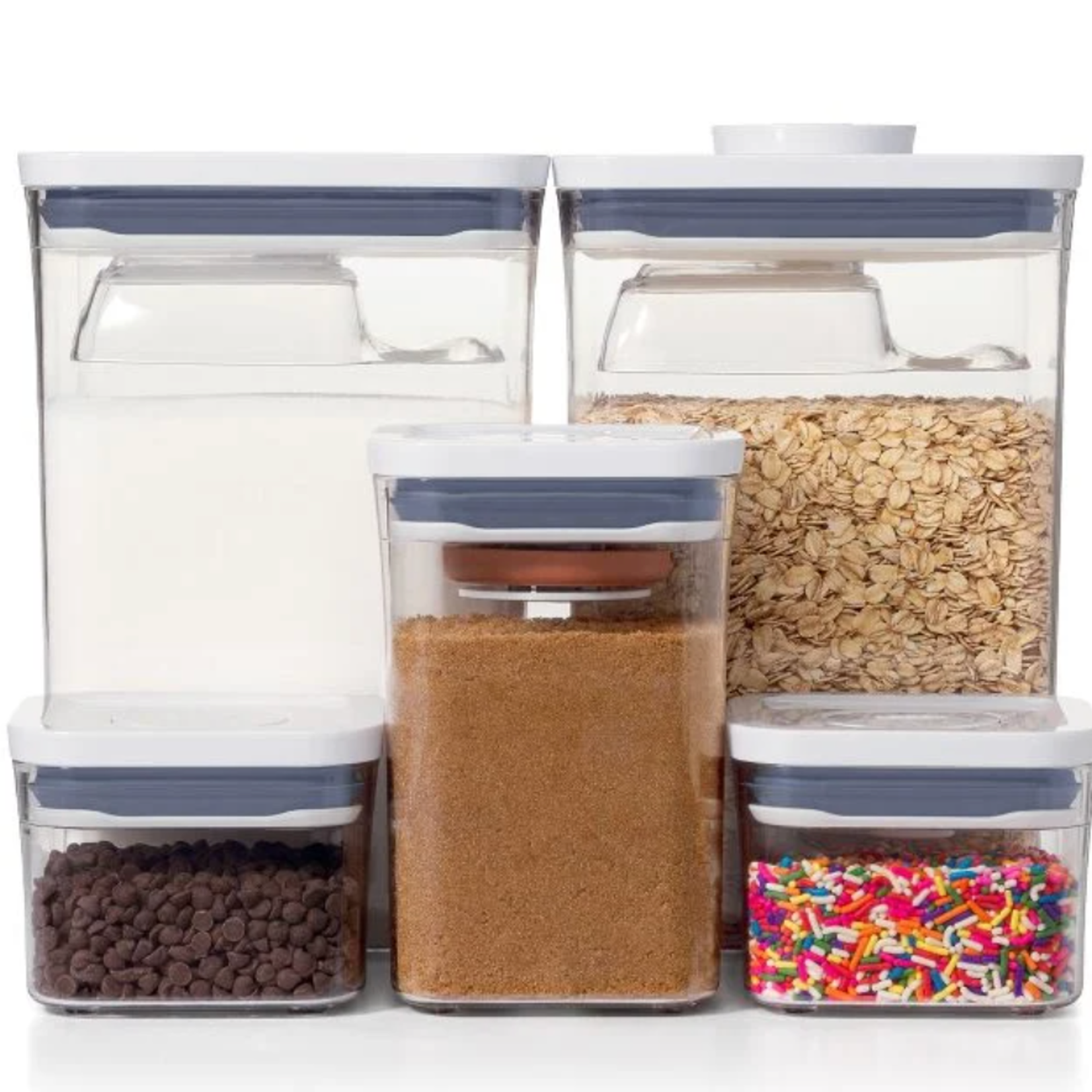 OXO 8-PIECE BAKING ESSENTIALS POP CONTAINER SET (Quade & Lockhart Registry)