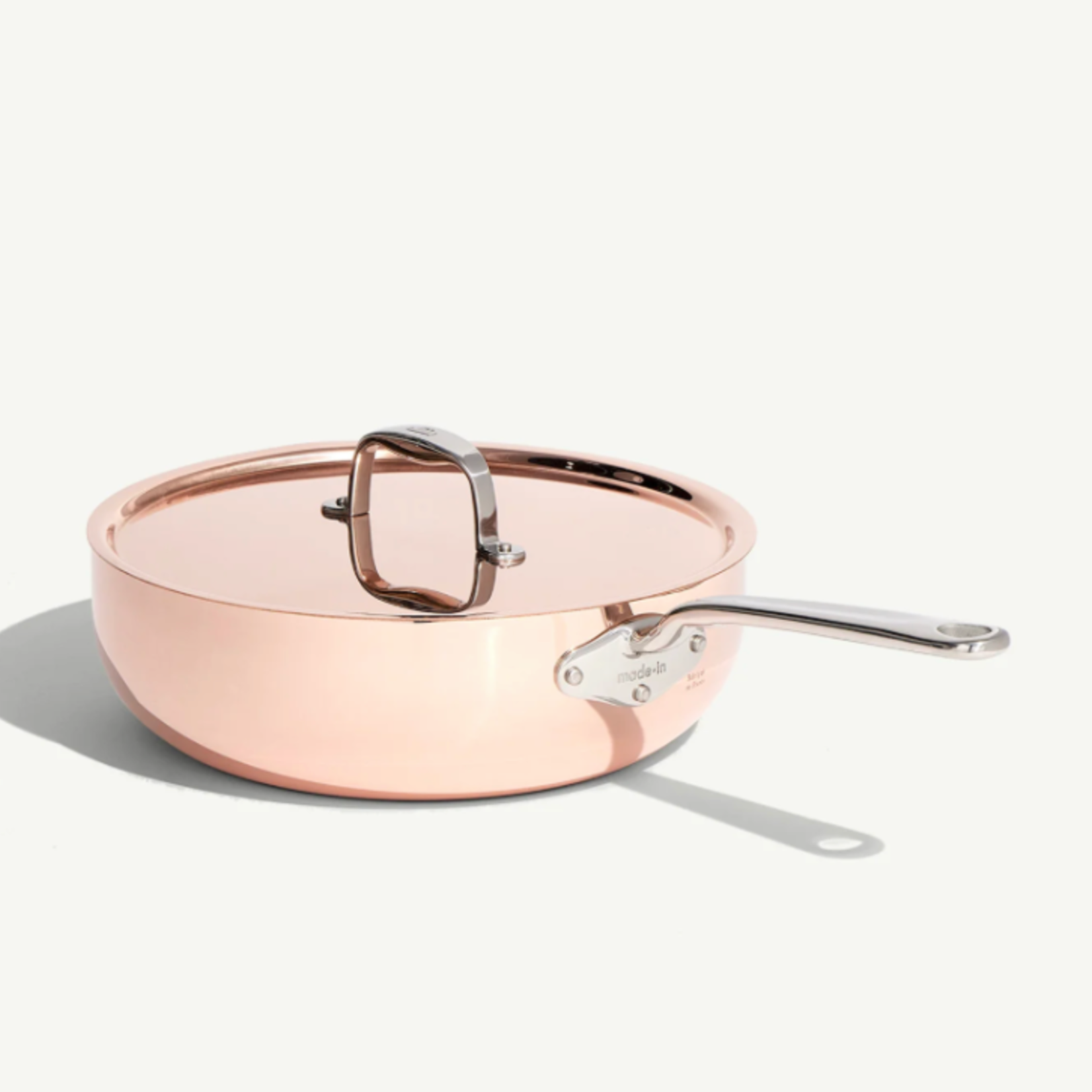 MADE IN COPPER 5.2 QT. SAUCIER WITH LID (Quade & Lockhart Registry)
