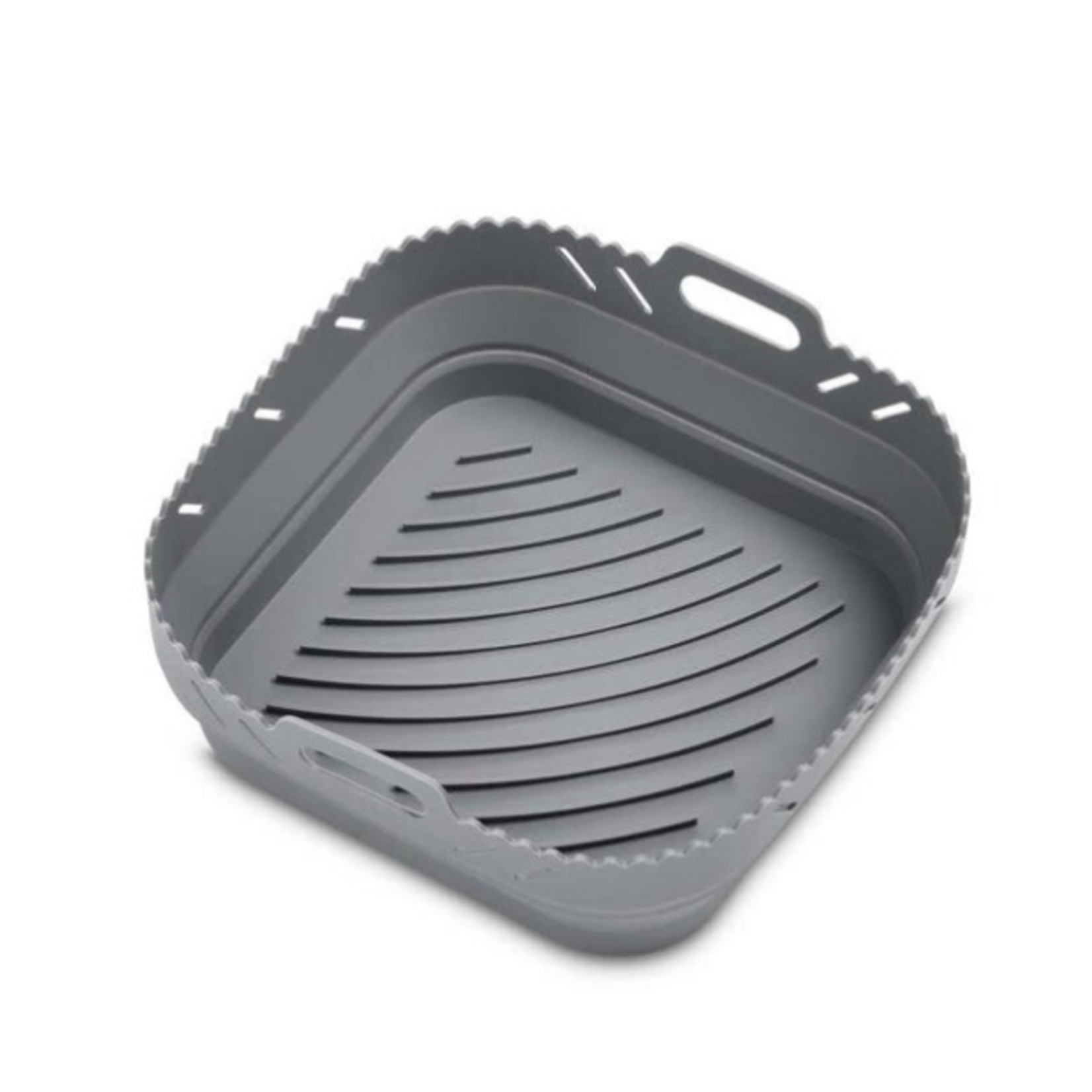 HIC Kitchen Silicone Collapsible Air Fryer Basket Liner, Square, 7qt (Quade & Lockhart Registry)