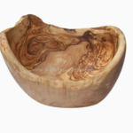 Naturally Med Olive Wood Natural Boat Shaped Fruit / Salad Bowl 12.5” | Naturally Med