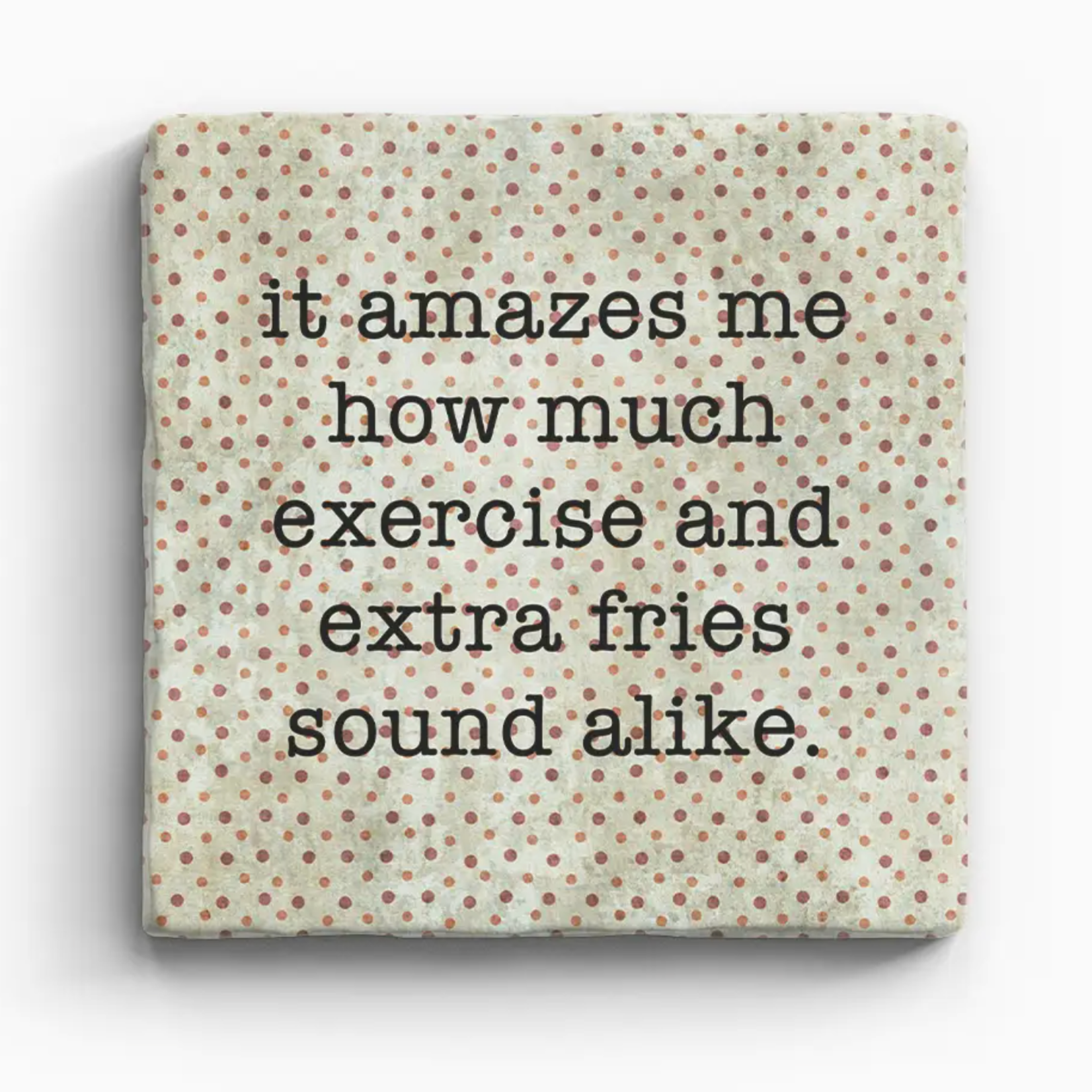 Paisley & Parsley Designs Extra Fries - Marble Coaster | Paisley & Parsley Designs