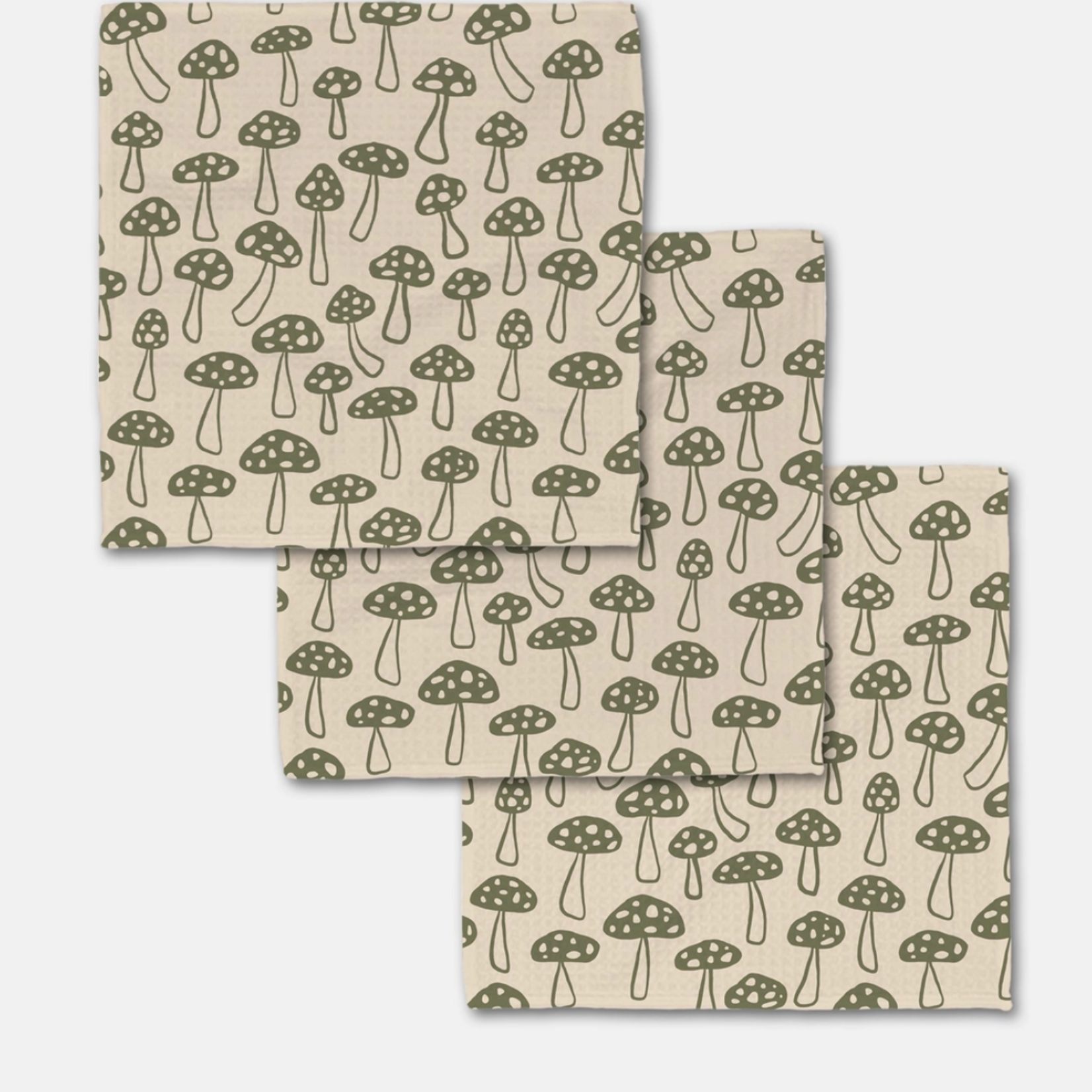 Geometry Woodland Mushroom Luxe Washcloth Set | Geometry