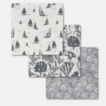 Geometry Coral Day Luxe Washcloth Set | Geometry