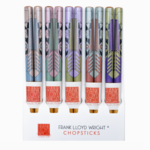 Urban Tokyo 5 Piece Chopsticks Set Frank Lloyd Wright Imperial Hotel Peacock Rug w/ Gift Box