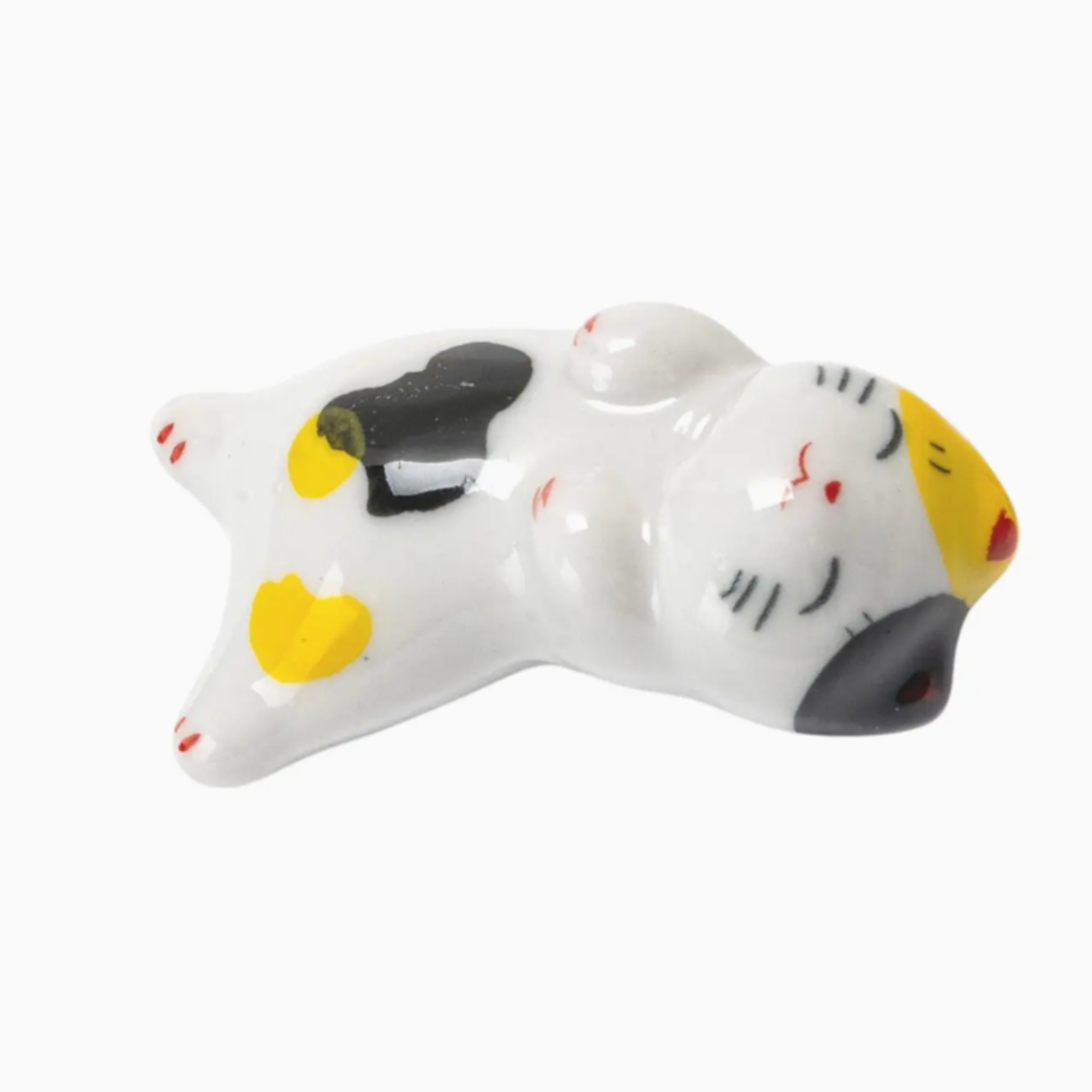 Urban Tokyo Cat Chopsticks Rest 2"L, Belly Up