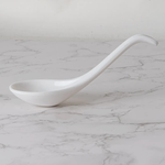 Urban Tokyo White Melamine 6 Inch Length Curved Soup Spoon