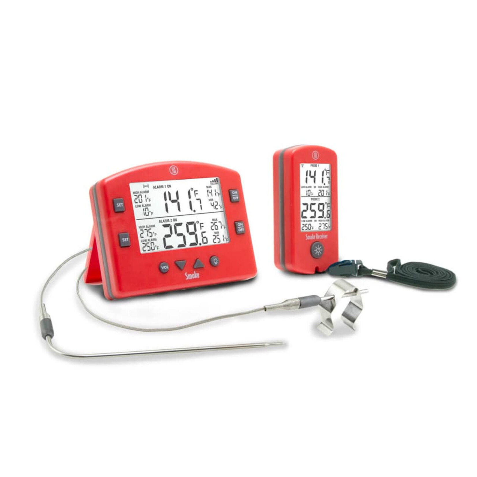 Smoke BBQ Thermometer - Red