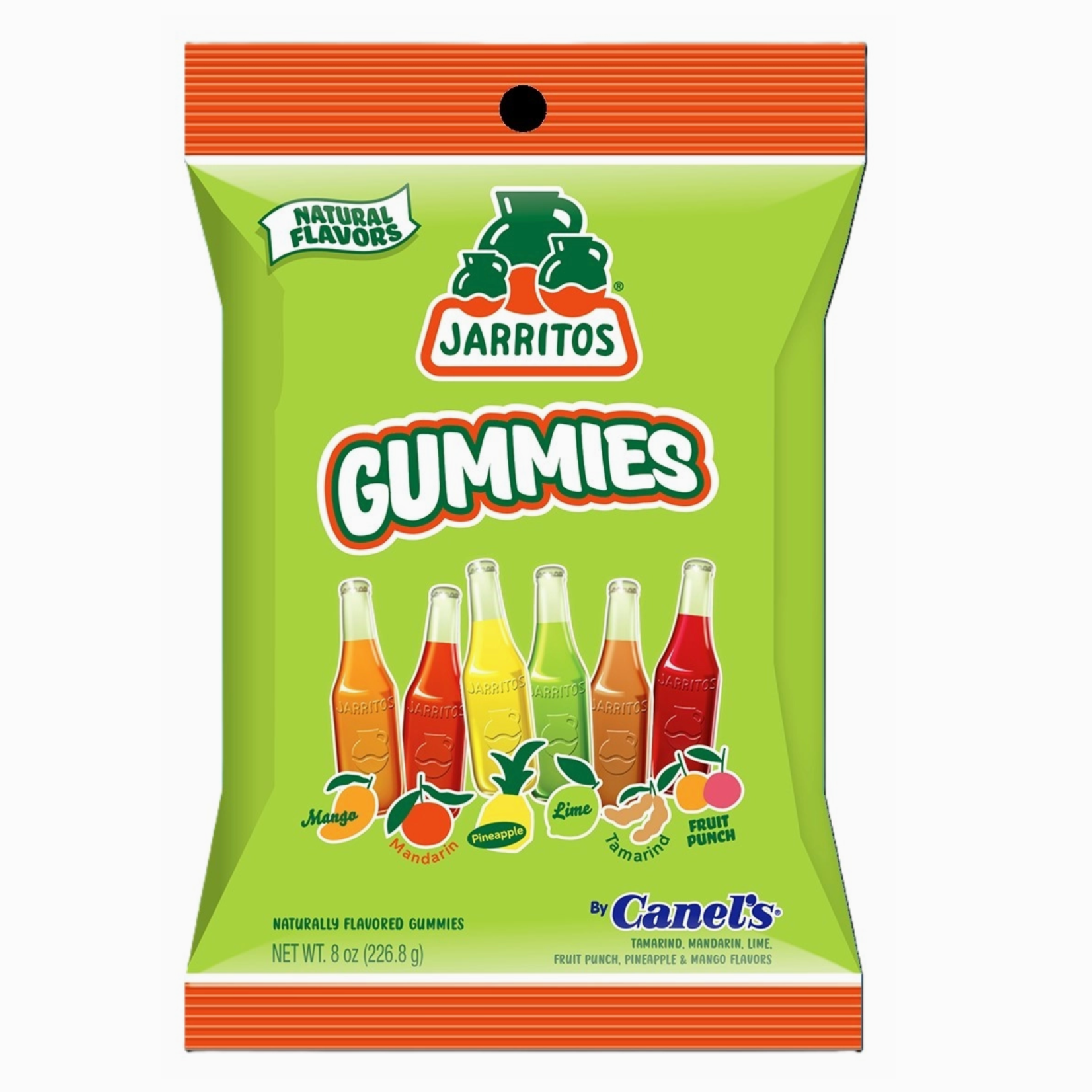Redstone Candy Canels Jarritos Sour Gummies Peg Bag 8 OZ