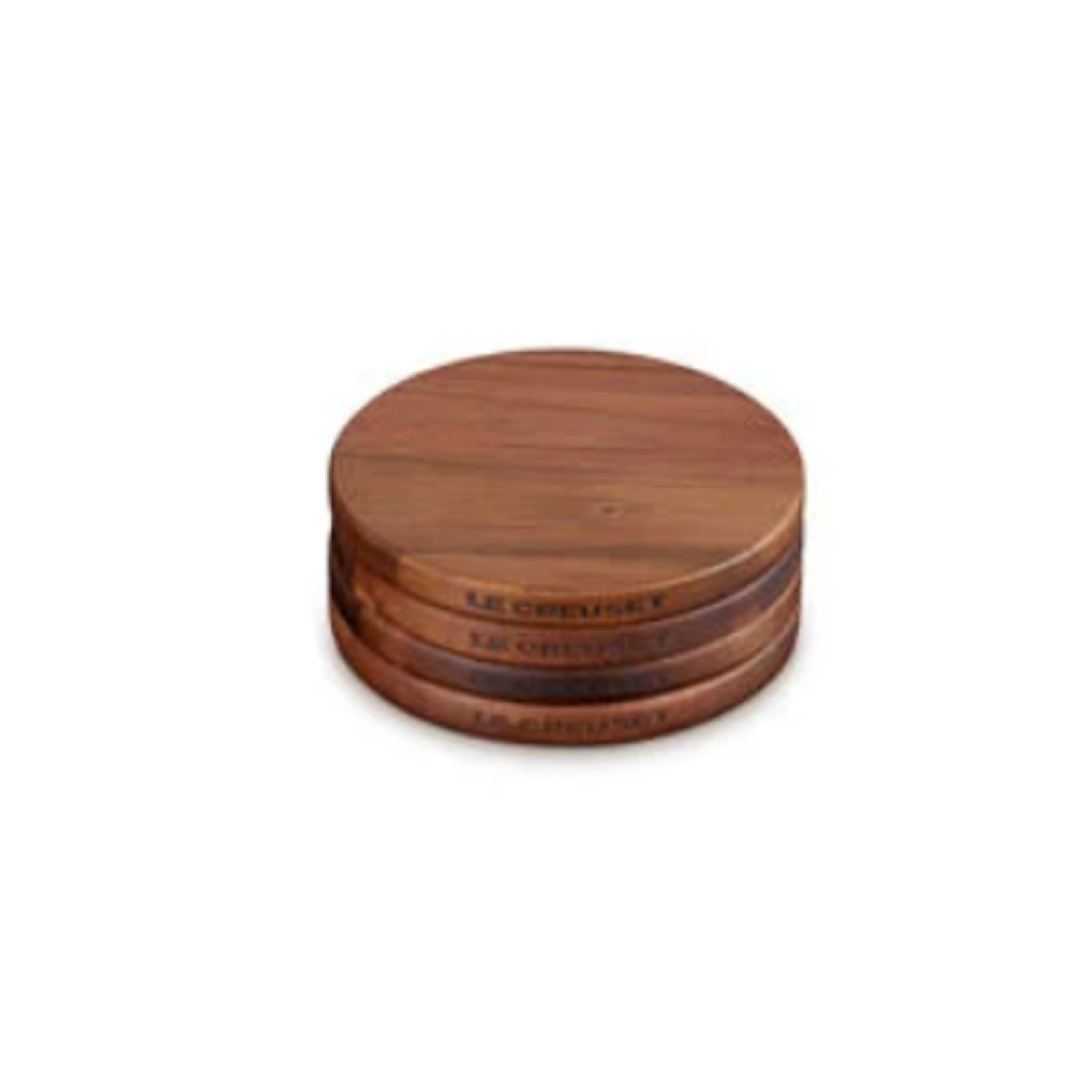 Le Creuset Gourmand Collection Petite Magnetic Wooden Trivet, Set of 4