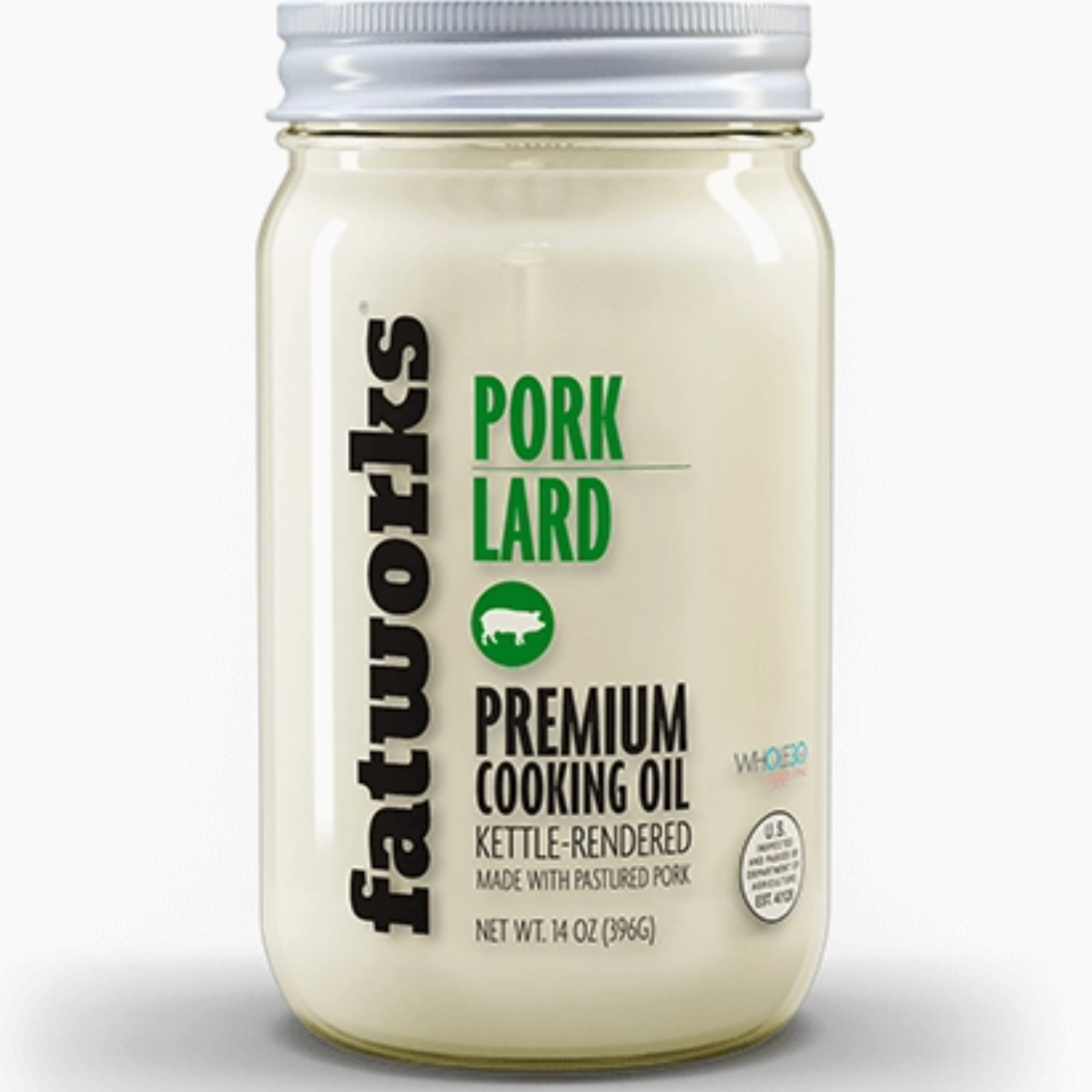 Fatworks Pasture Raised Pork Lard 14oz | Fatworks