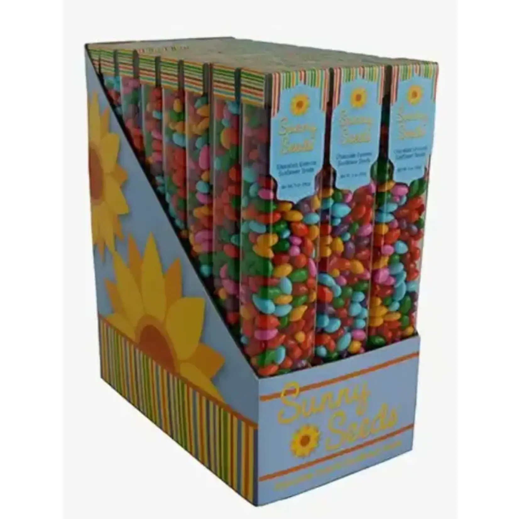 Rainbow colored Sunny Seeds in 3 oz tubes