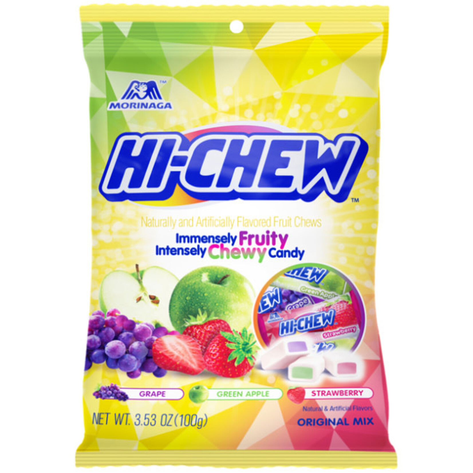 HI-CHEW PEG BAG - ORIGINAL MIX (STRAWBERRY, APPLE, GRAPE)