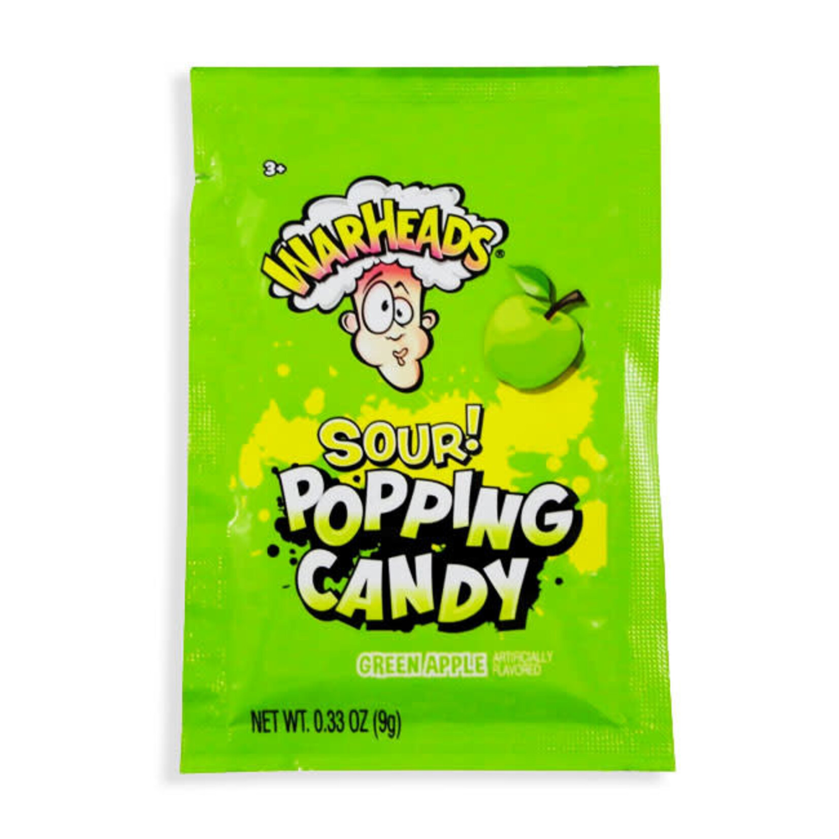 WARHEADS POPPING CANDY POUCH IN DISPLAY - SOUR GRN APPLE
