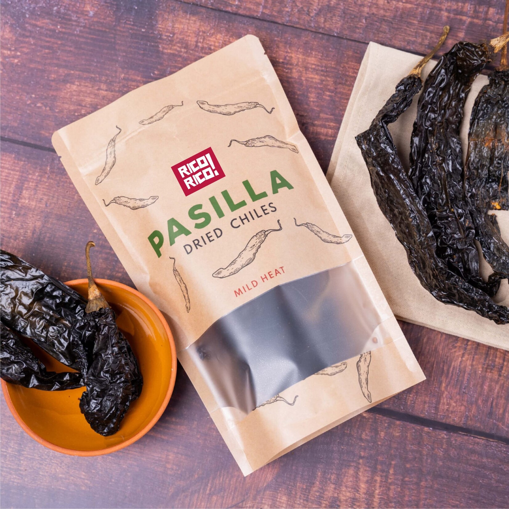 Pasilla Dried Chiles, 4oz