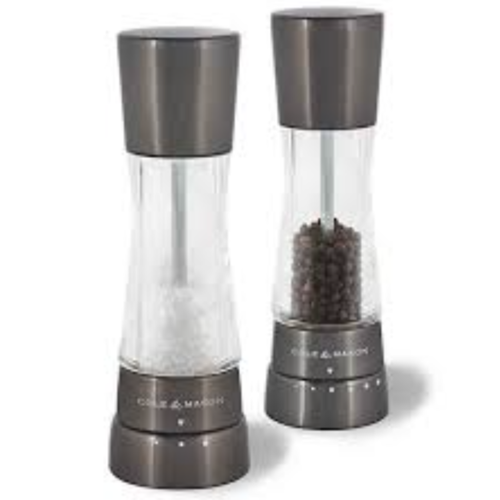 DKB Zyliss/Cole&Mason/Swissmar/AdHoc Derwent Salt & Pepper Mill Gift Set - Gun Metal | Cole & Mason