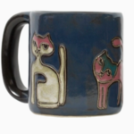 Galleyware Mara Stoneware Cats Mug - Blue