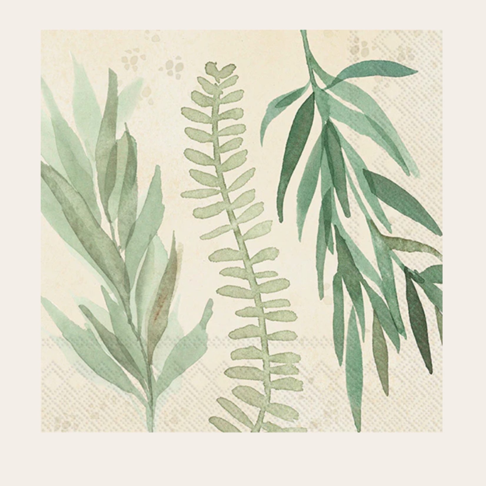 Boston International Cocktail Napkin, LEAF AND STEM LEAVES
